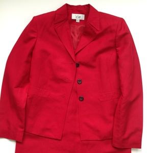 LeSuit Red skirt suit